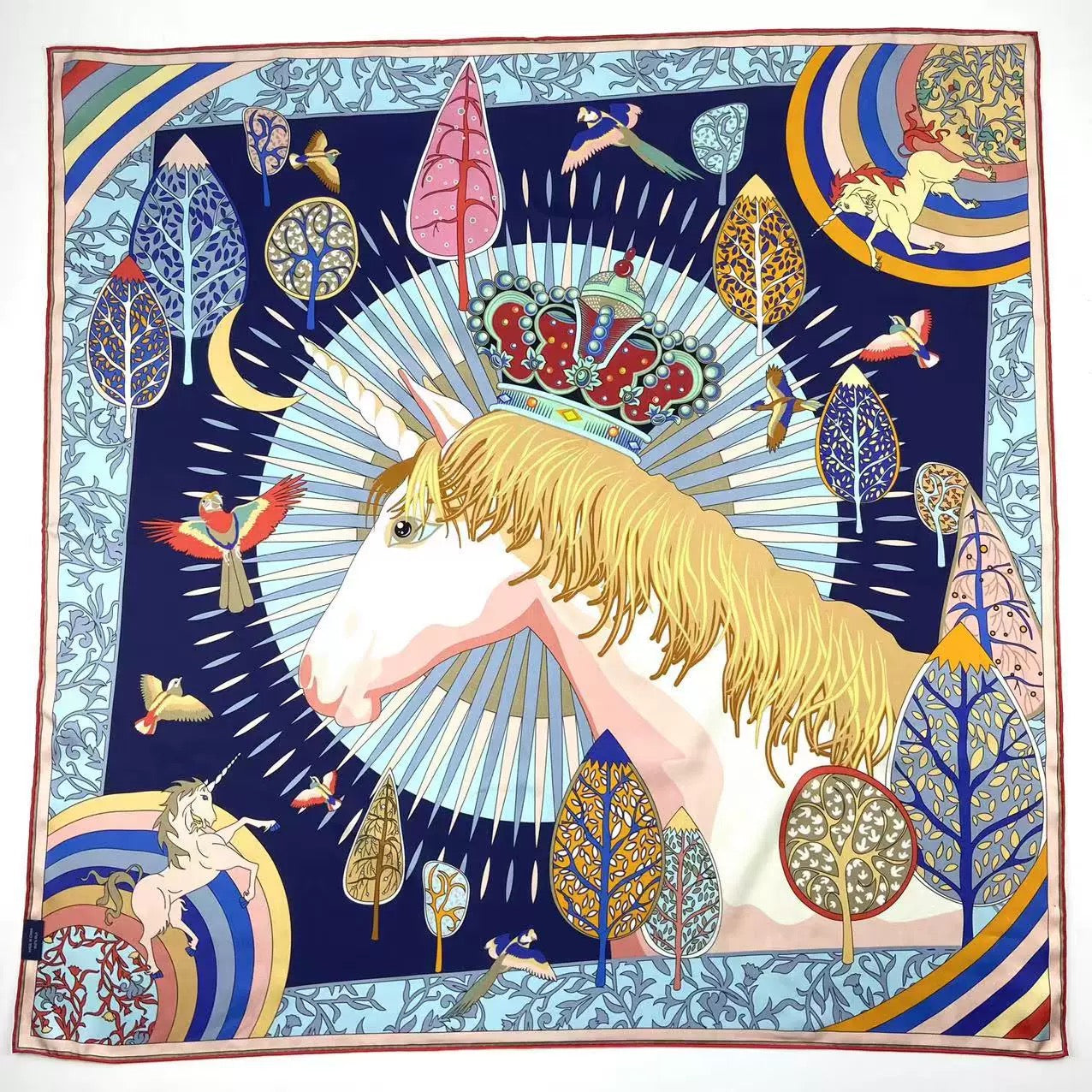 Reversible Double-Sided 100% Mulberry Silk Twill Scarf 18 momme 90cm Squre