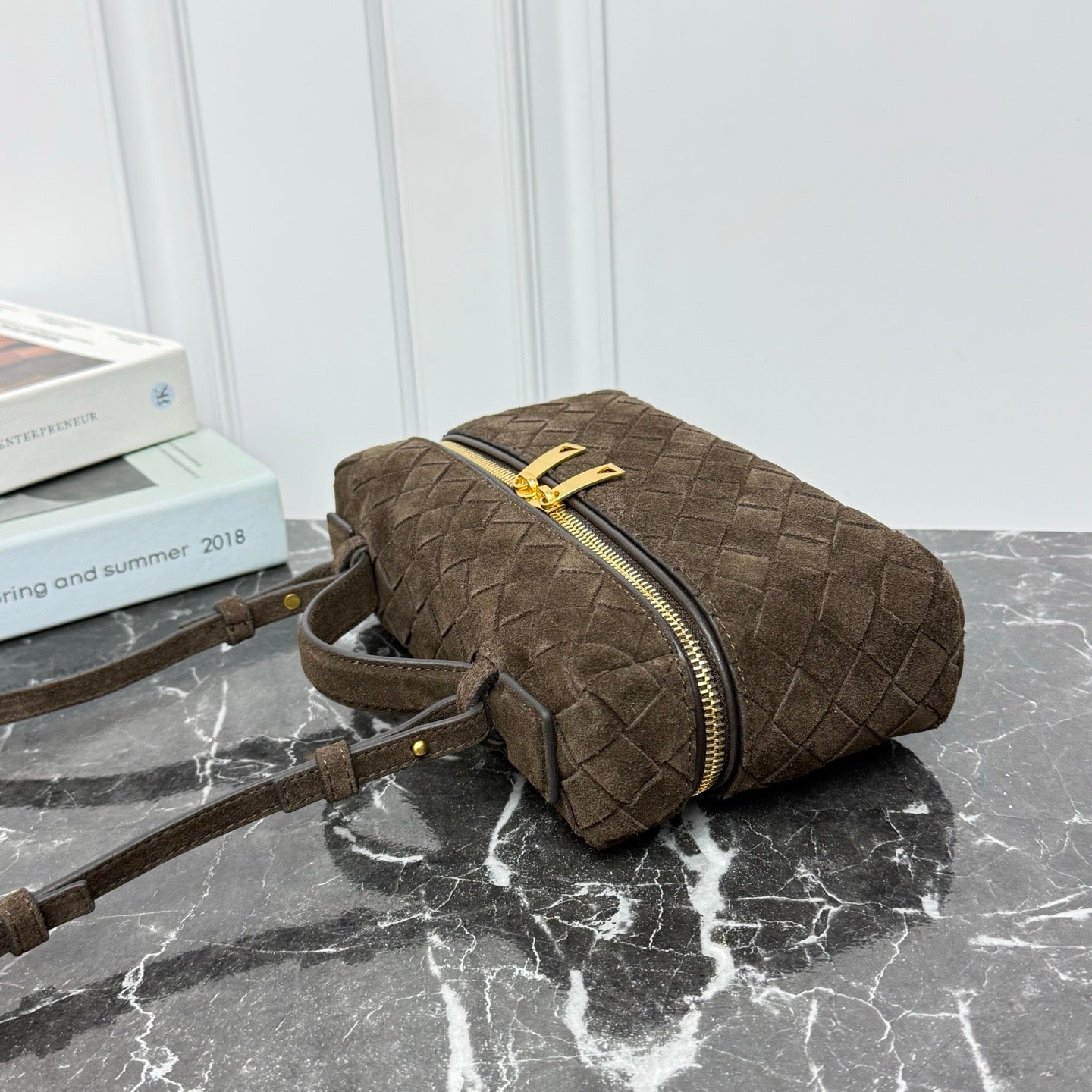 Vanity Crossbody Bag #2280 Chocolate Suede