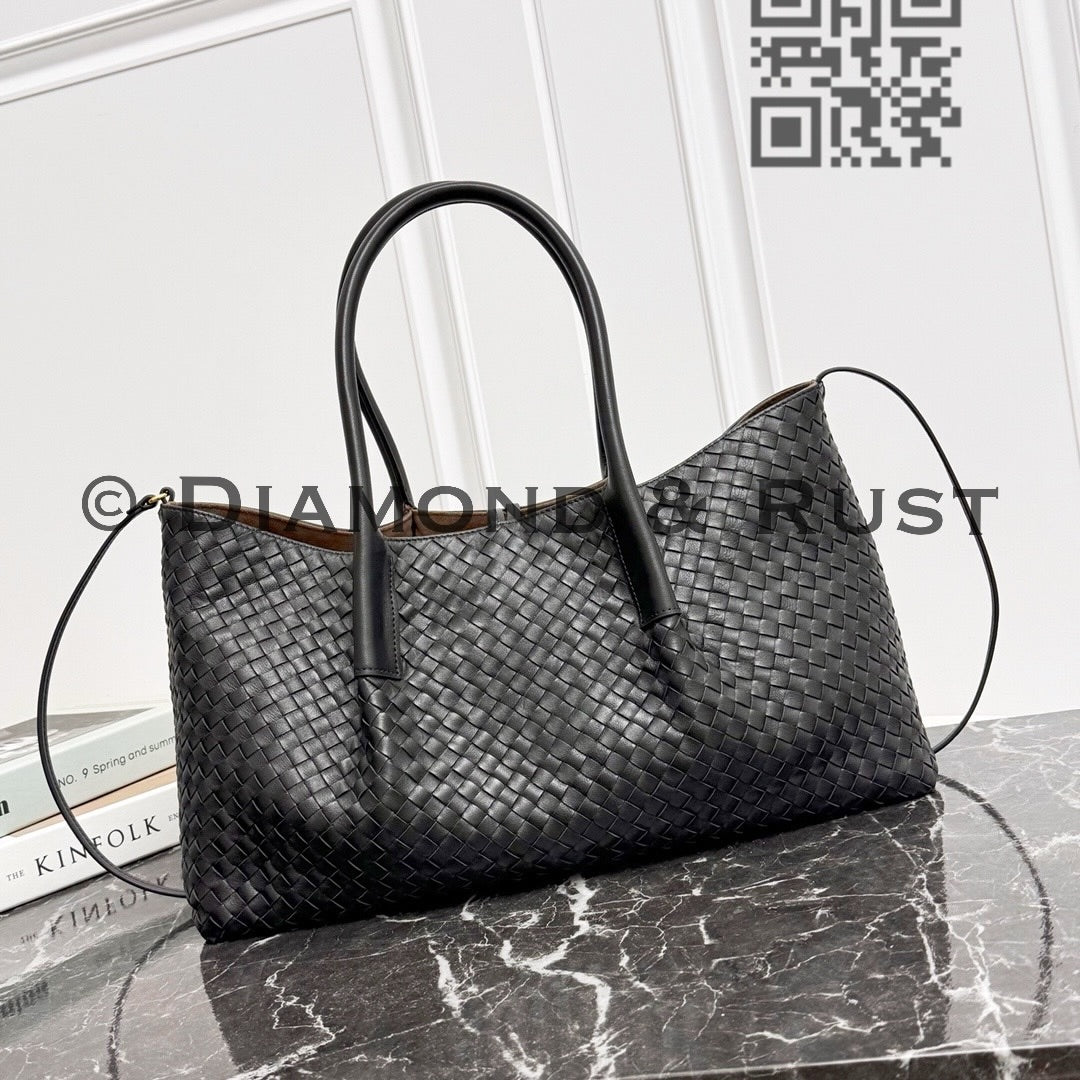 Large Pinacoteca Tote Bag #2281-1 Black/Brown