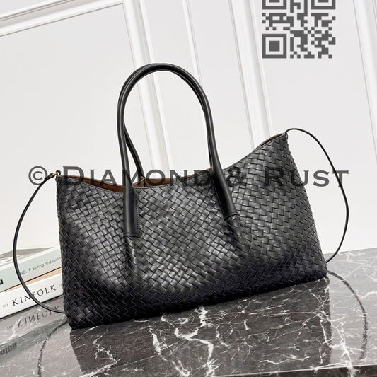 Large Pinacoteca Tote Bag #2281-1 Black/Brown