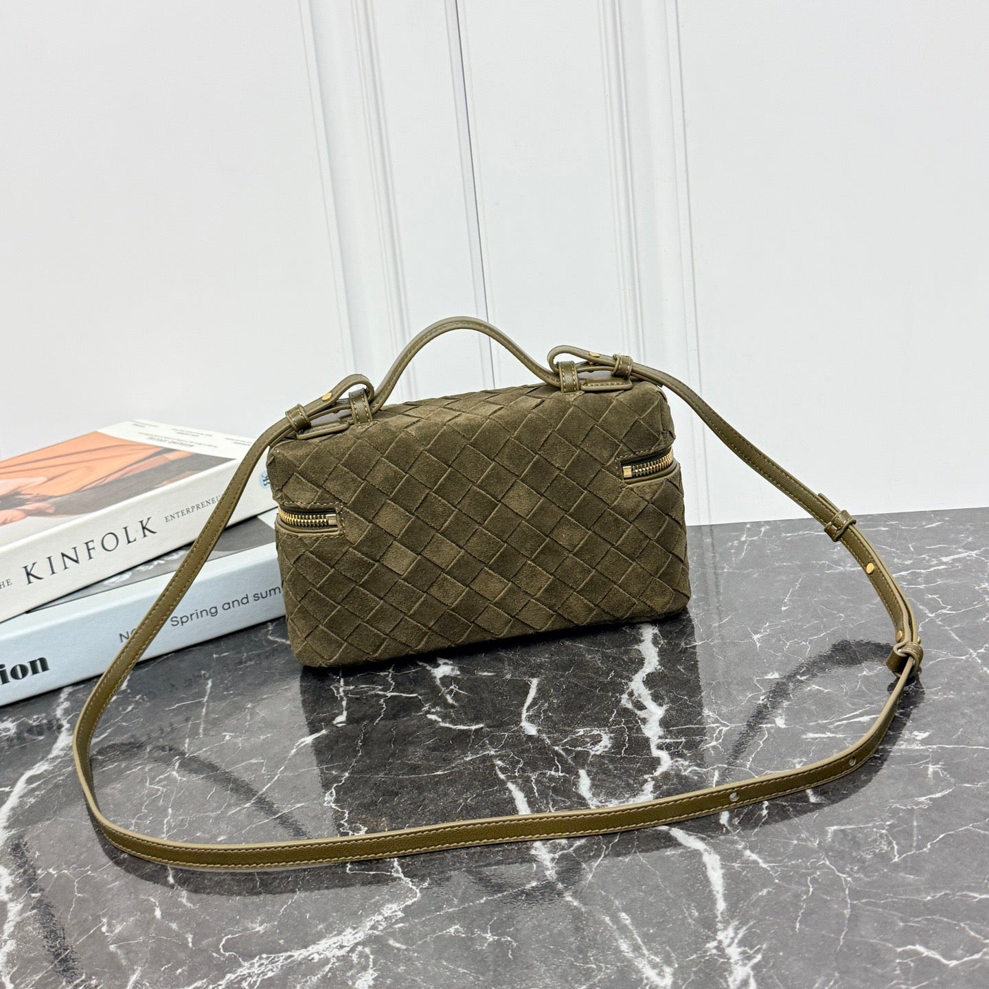 Vanity Crossbody Bag #2280 Moss Suede