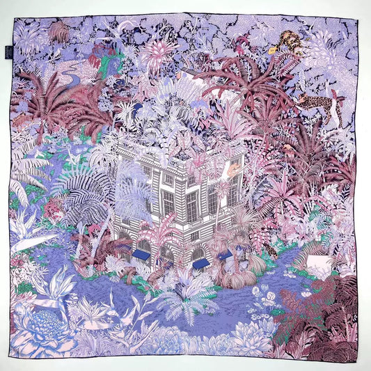 Reversible Double-Sided 100% Mulberry Silk Twill Scarf 18 momme 90cm Squre