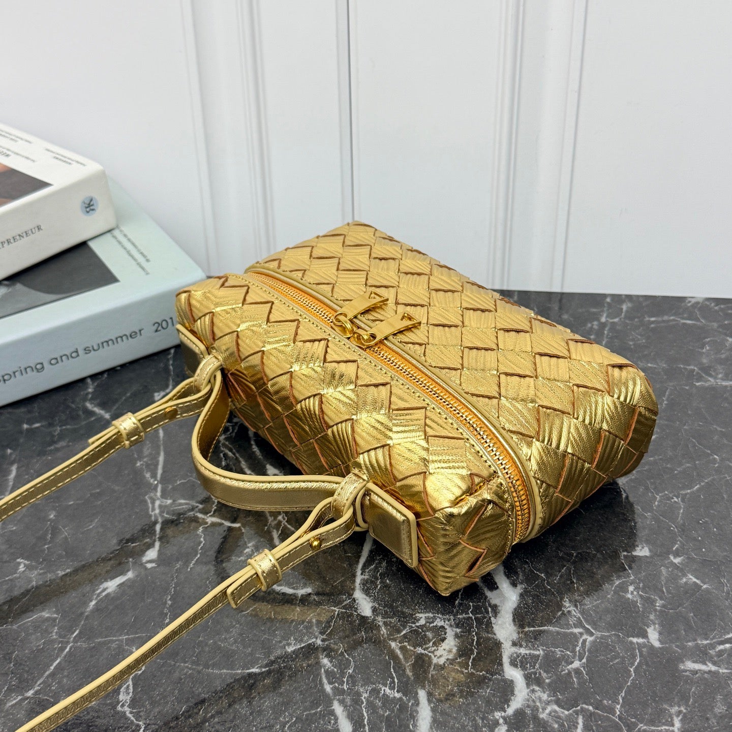 Vanity Crossbody Bag #2280 Gold Metallic