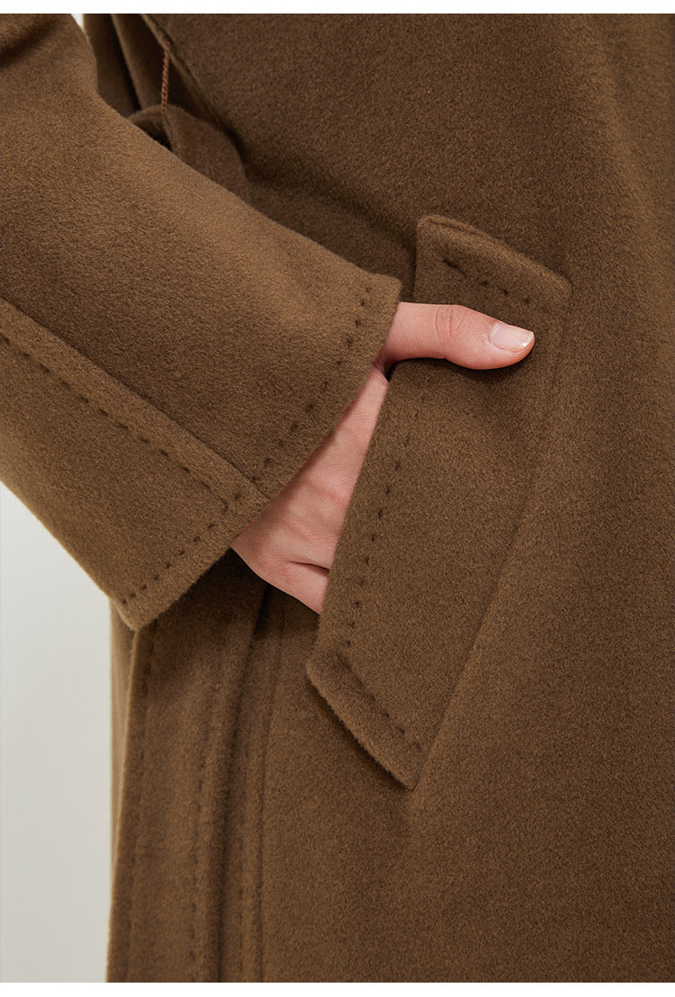 Suri Wool Long Coat #101801 Tobacco