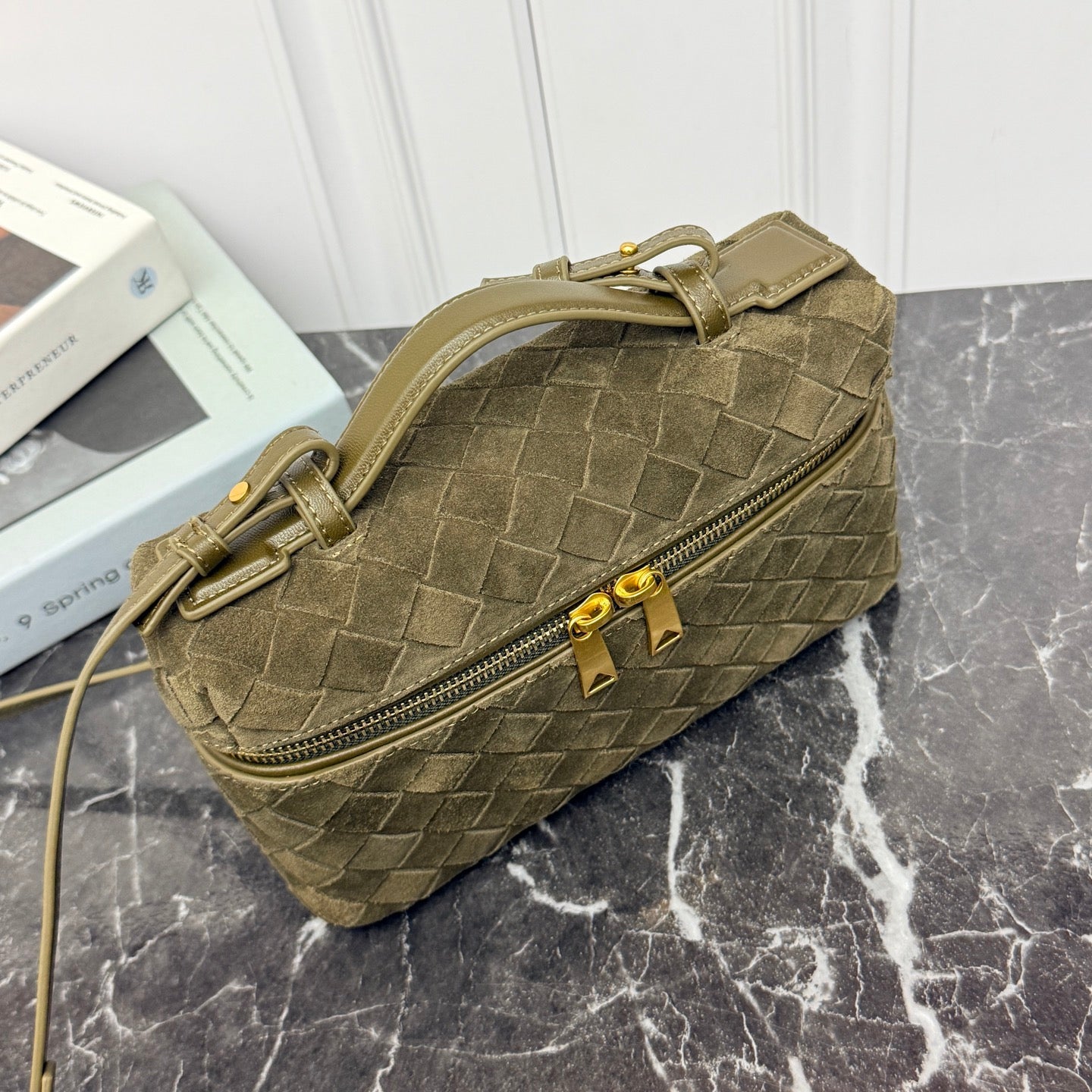 Vanity Crossbody Bag #2280 Moss Suede