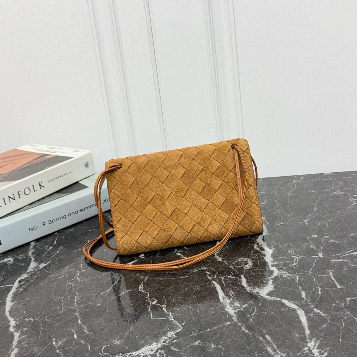 Andiamo Pouch Bag #2285 Suede Amber