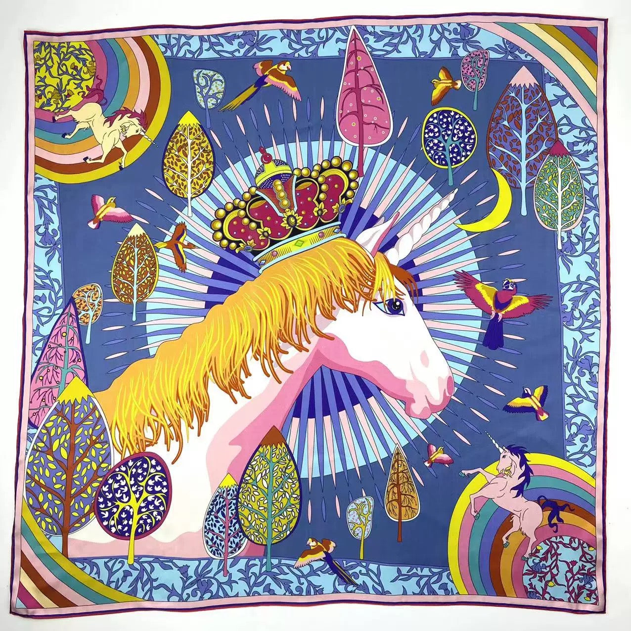 Reversible Double-Sided 100% Mulberry Silk Twill Scarf 18 momme 90cm Squre