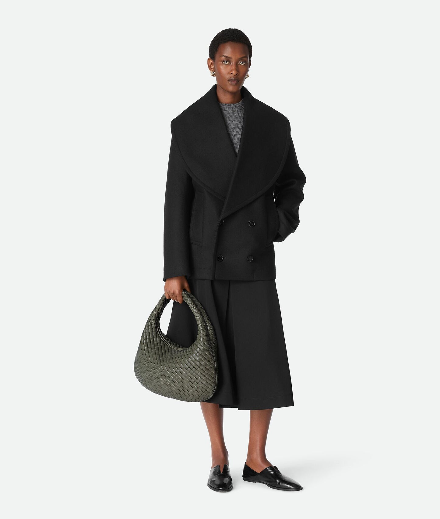 Large Veneta Shoulder Bag #2291 Pickle