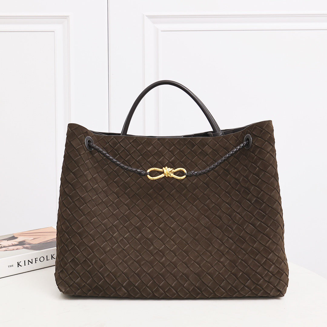 Large Andiamo Bag #2277 Suede Chocolate