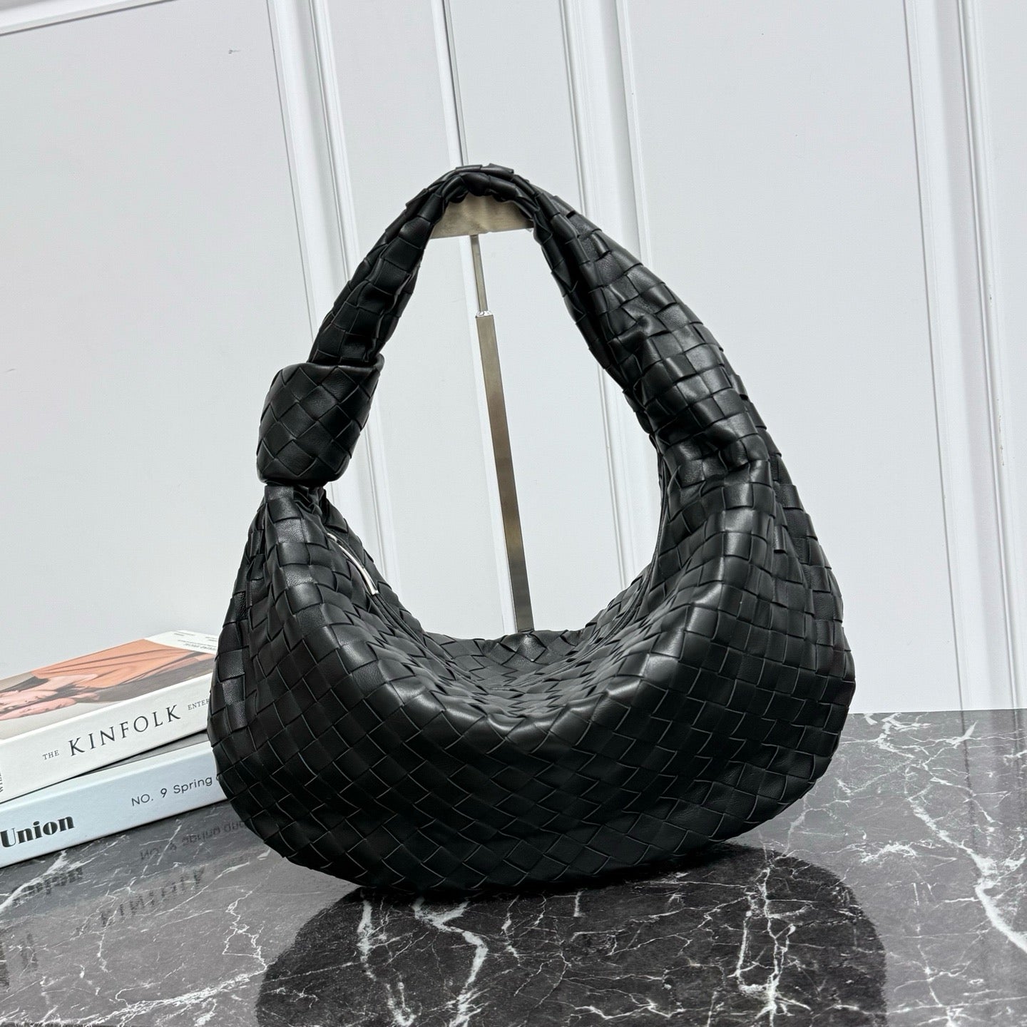 New Large Jodie Round Shoulder Bag #2287 Black