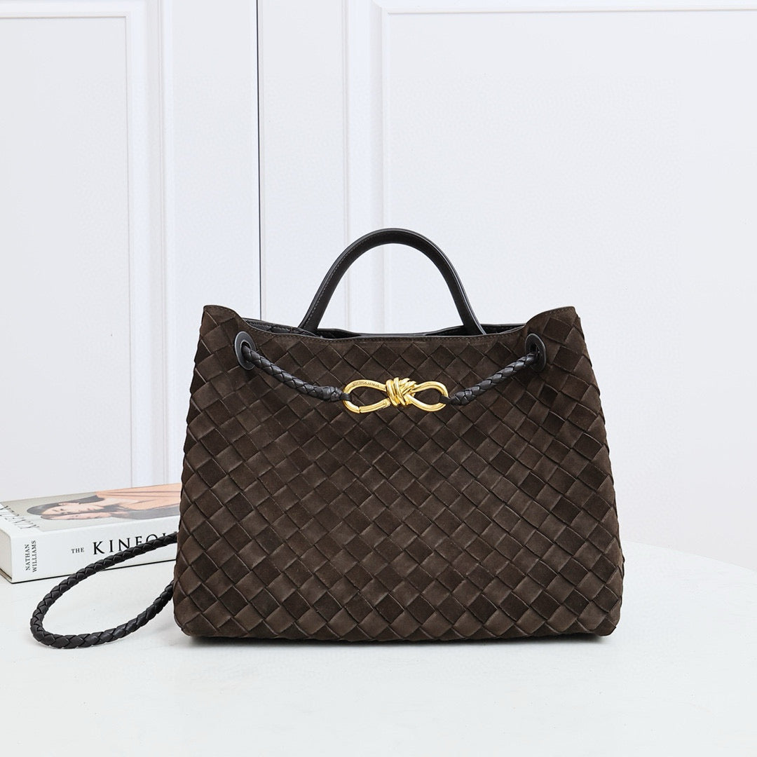 Medium Andiamo Bag #2261-1 Suede Chocolate