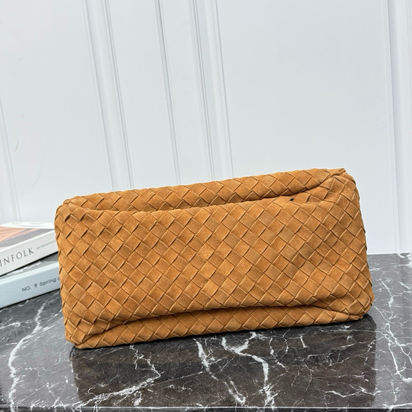 Large Campana Bag #2286-1 Suede Nocciola