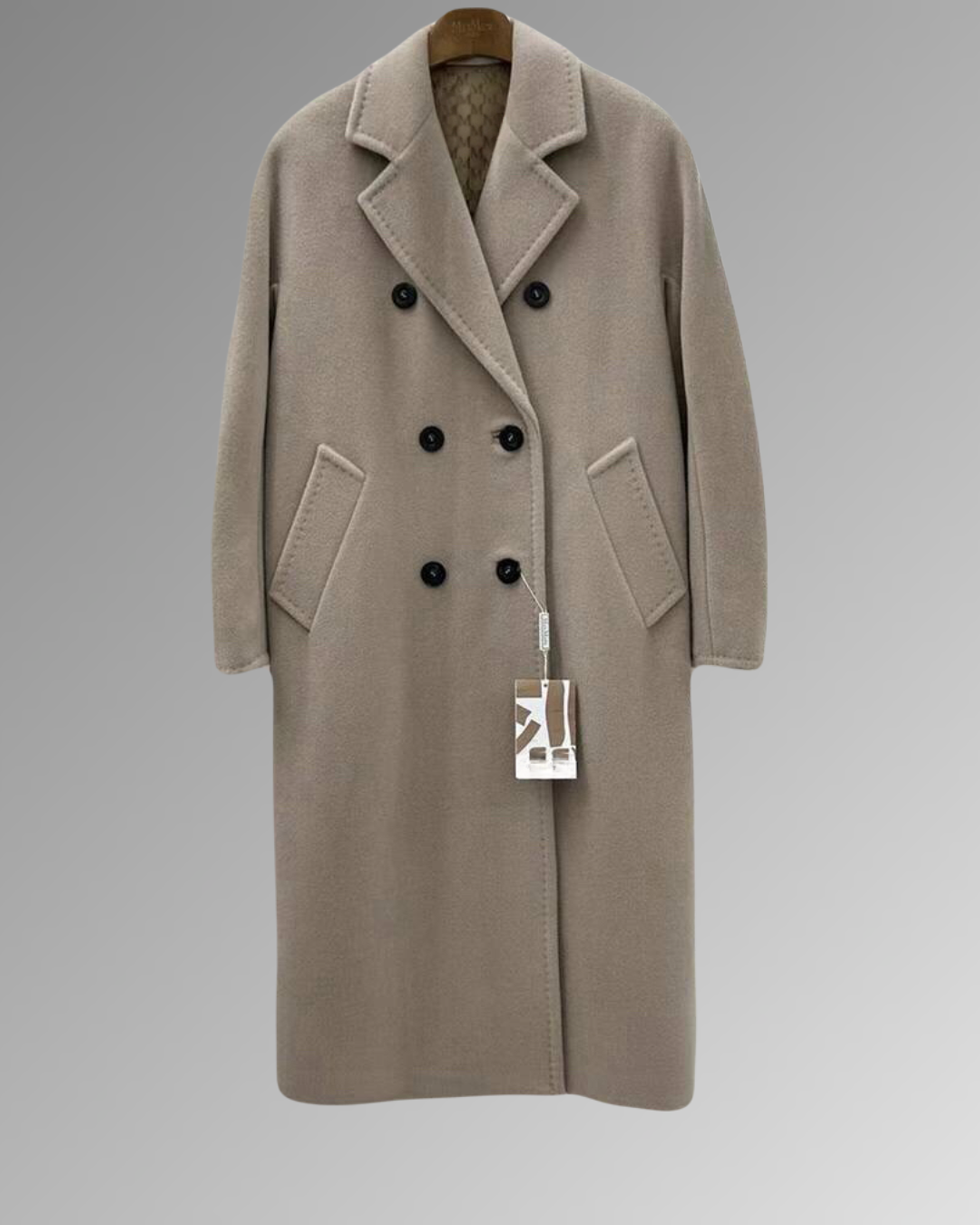 Suri Wool Long Coat #101801 Sand