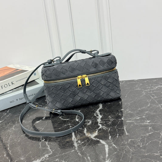 Vanity Crossbody Bag #2280 Gray Suede