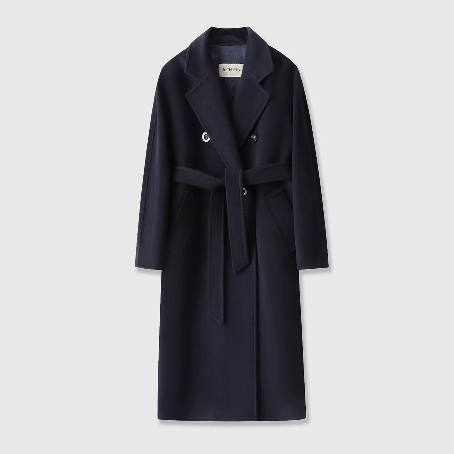 Suri Wool Long Coat #101801 Dark Blue