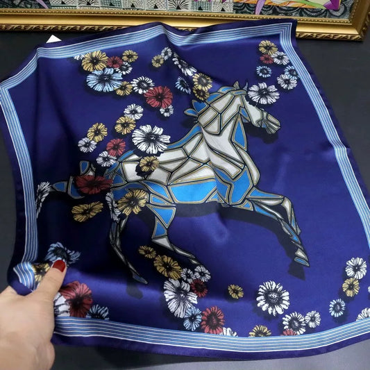 Pure-silk crêpe-de-Chine scarf 100 % mulberry silk 70cm Square