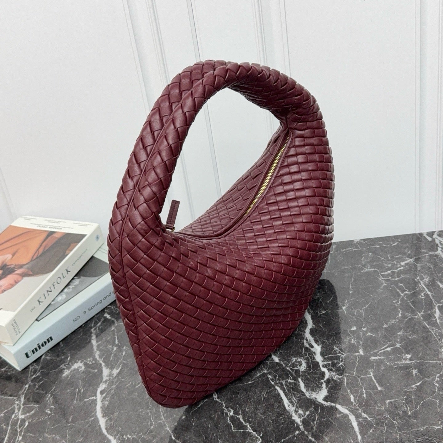 Large Veneta Shoulder Bag #2291 Wine