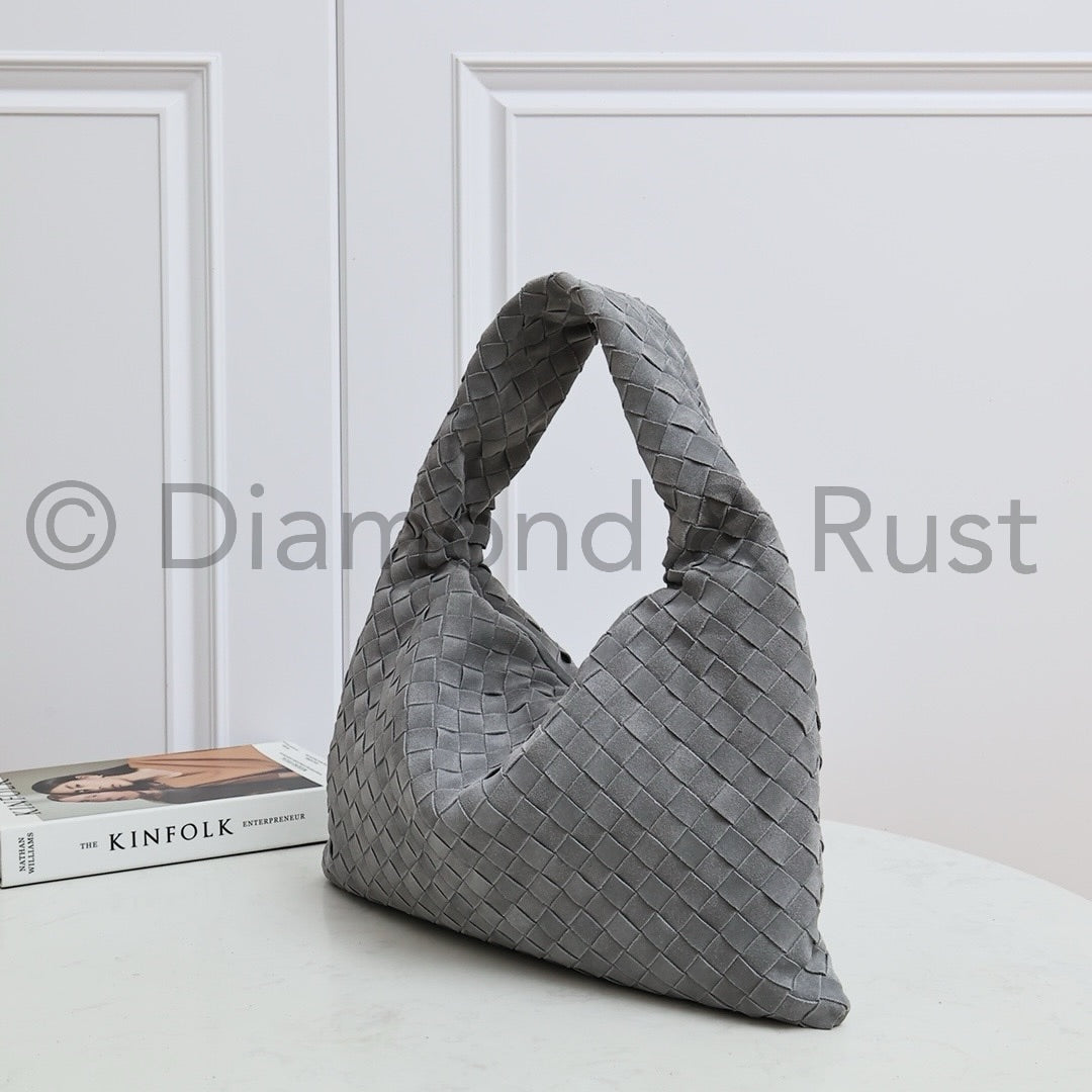 Small Hop Shoulder Bag #2269 Gray Suede