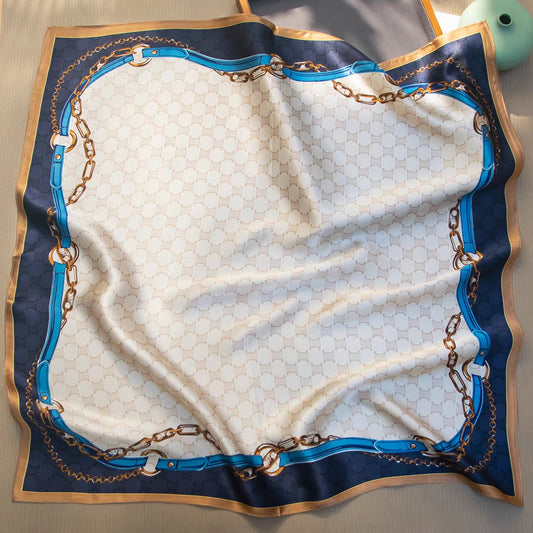 Pure Mulberry Silk Scarf – Lightweight 12 Momme Crepe, 70cm Square