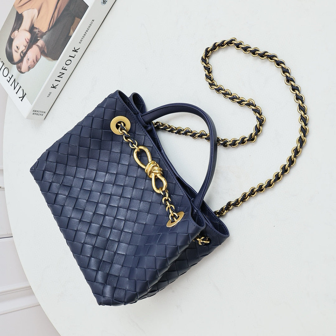 Small Chain Andiamo Bag #2276 Dark Blue