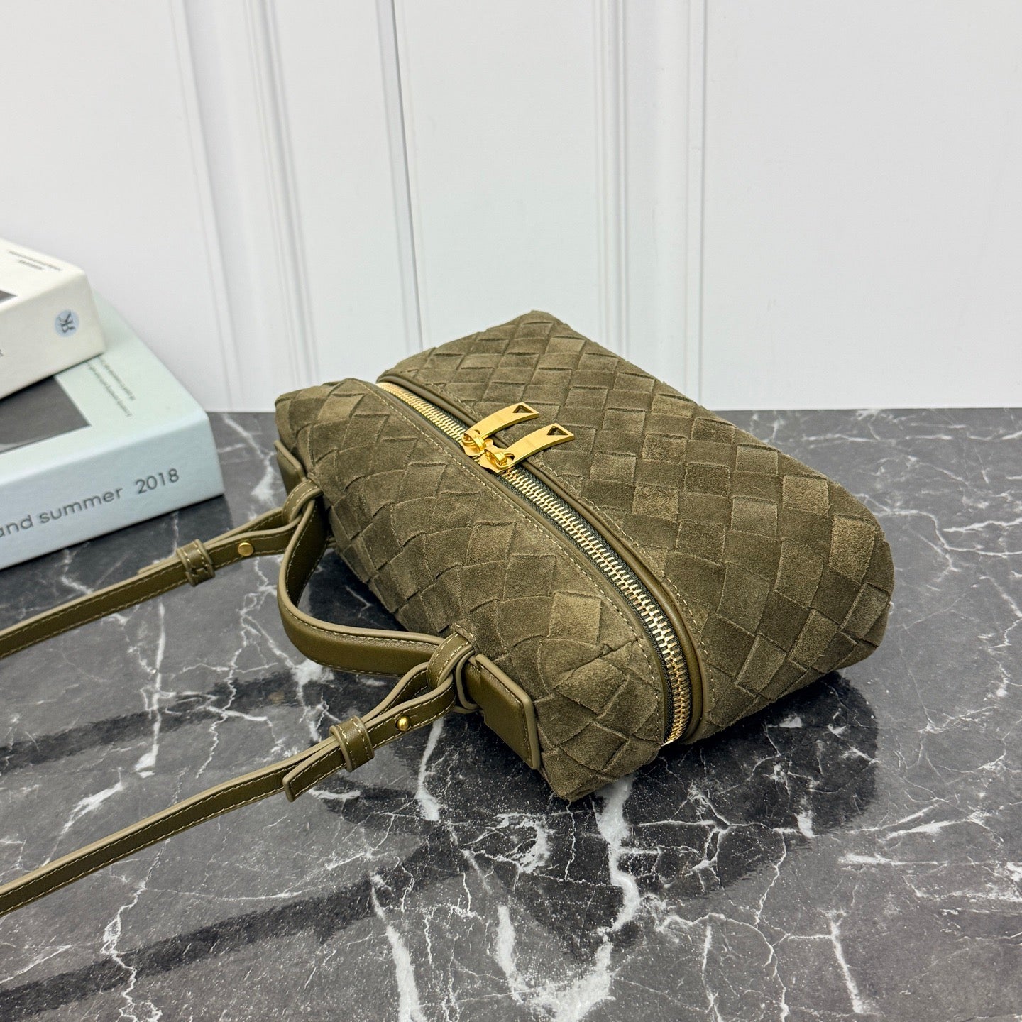 Vanity Crossbody Bag #2280 Moss Suede