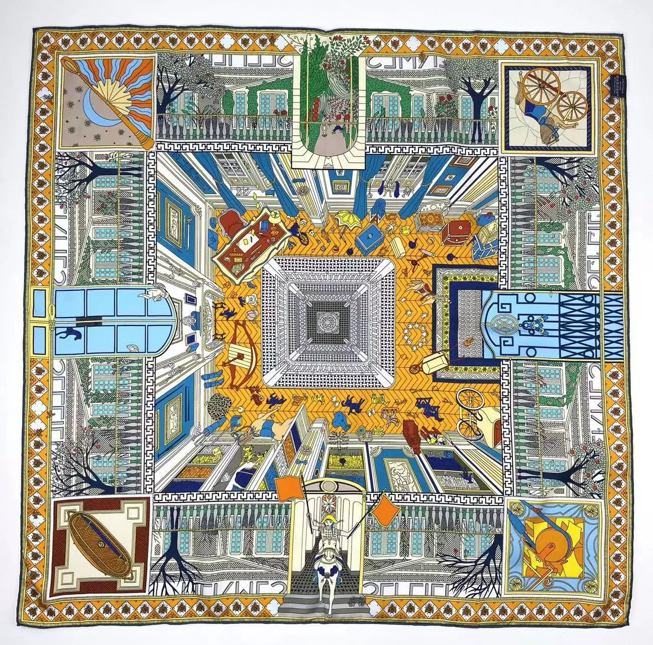 Reversible Double-Sided 100% Mulberry Silk Twill Scarf 18 momme 90cm Squre