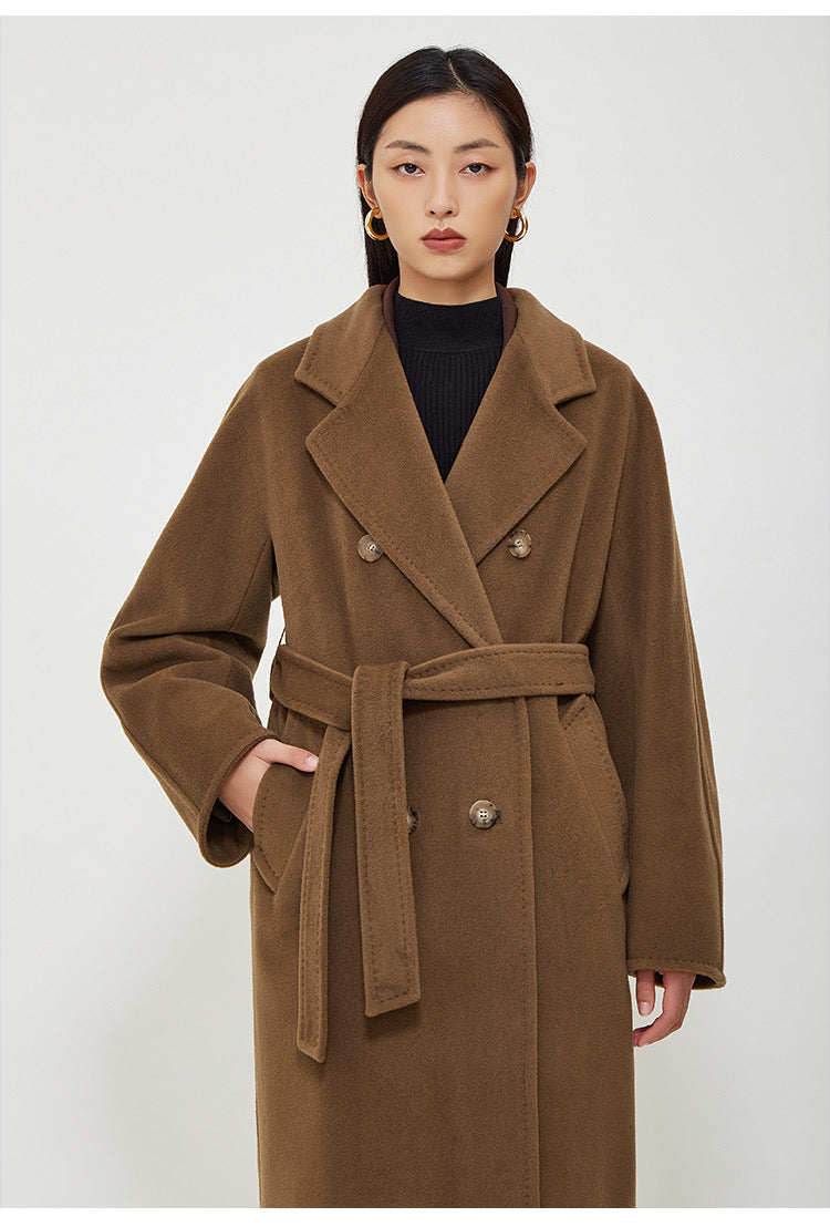 Suri Wool Long Coat #101801 Tobacco