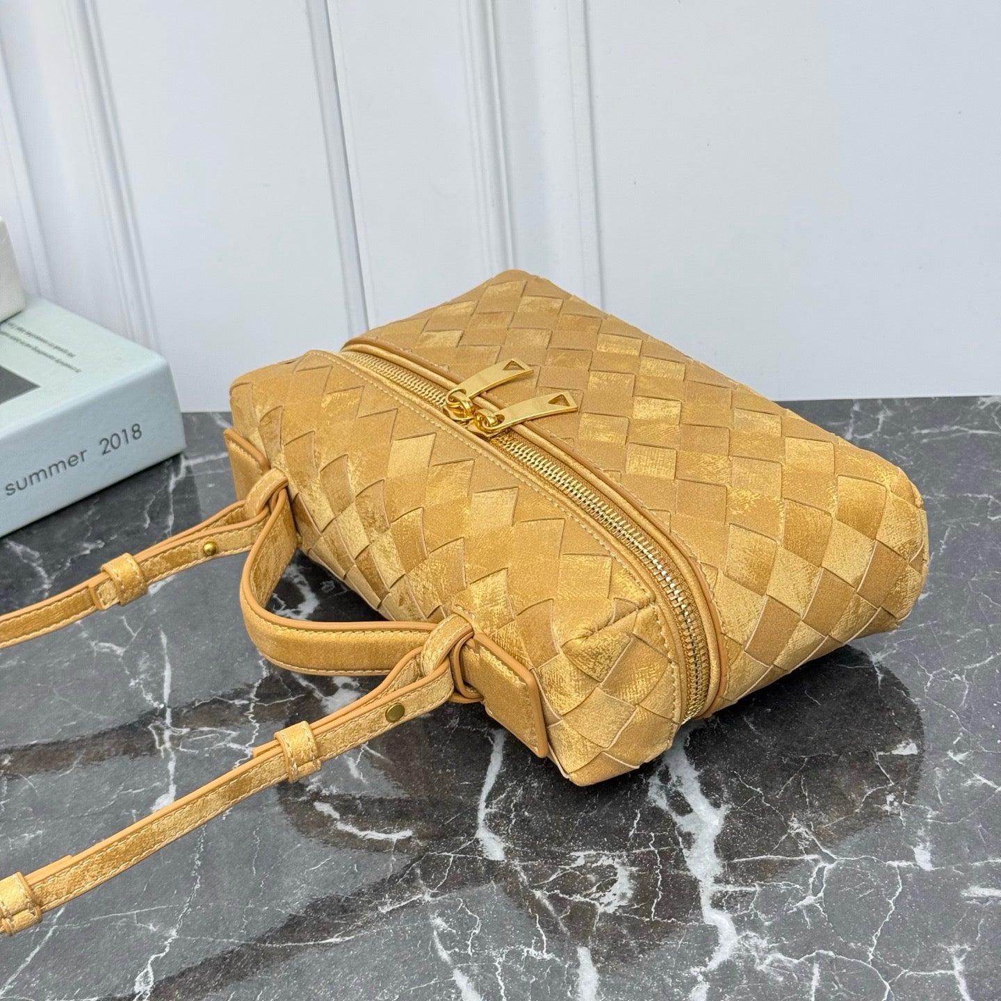 Vanity Crossbody Bag #2280 Golden Suede