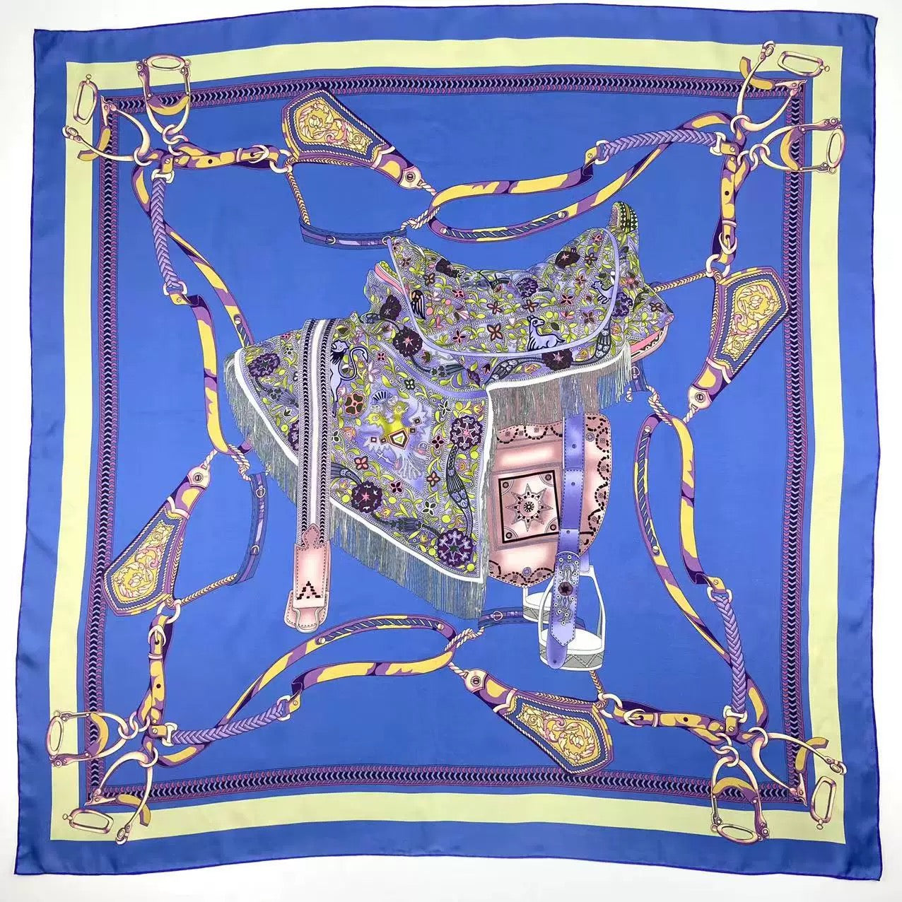 Reversible Double-Sided 100% Mulberry Silk Twill Scarf 18 momme 90cm Squre