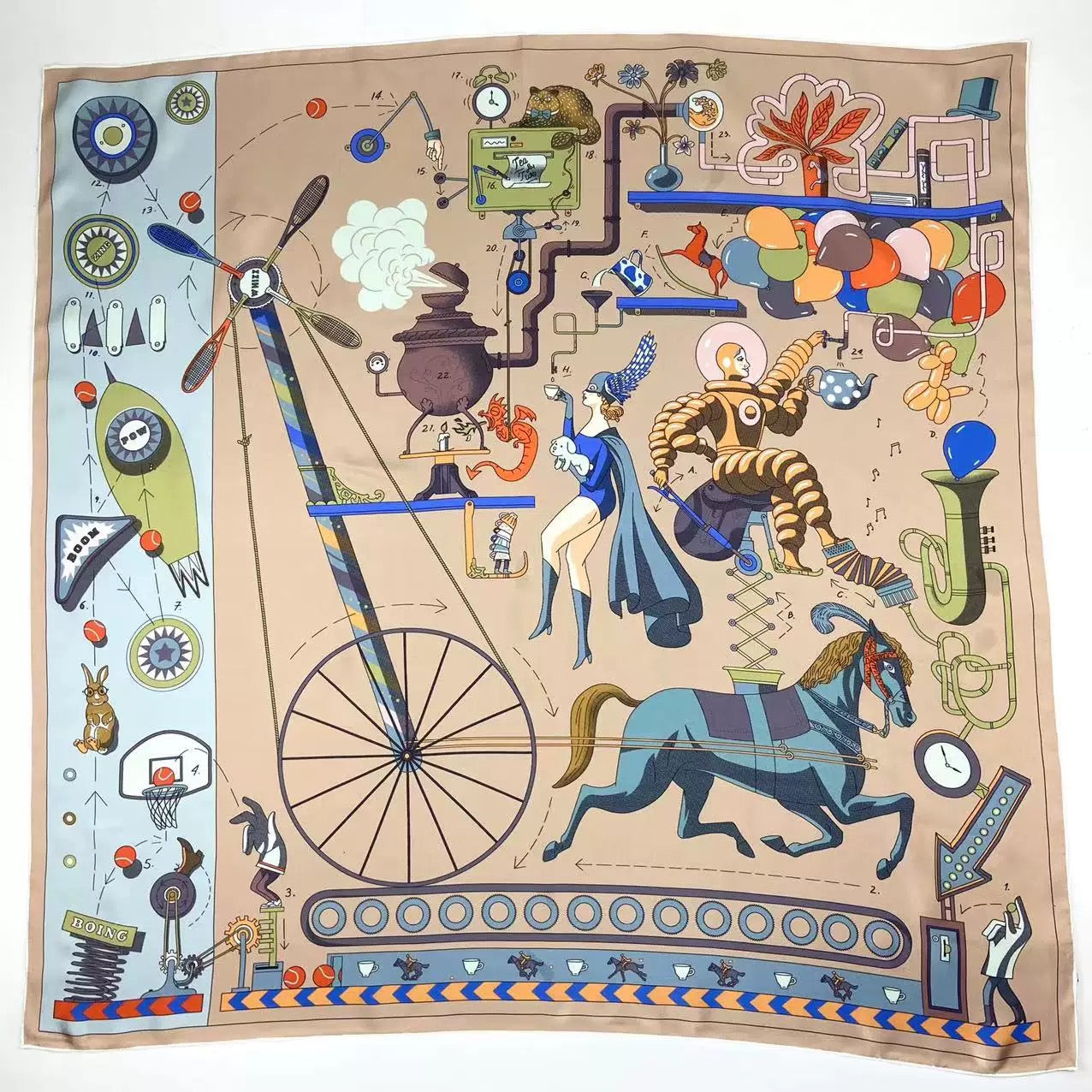 Reversible Double-Sided 100% Mulberry Silk Twill Scarf 18 momme 90cm Squre