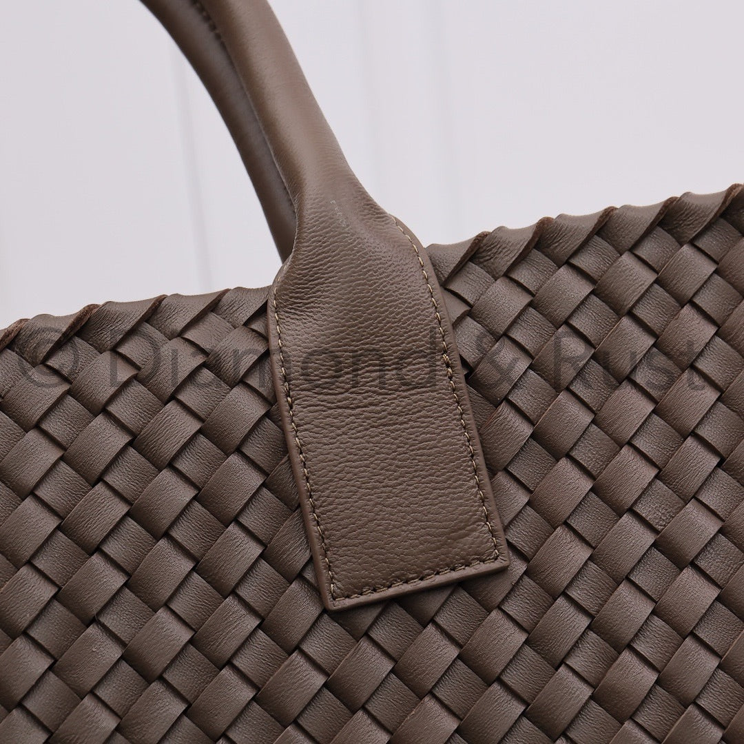 Intrecciato Large Basket Tote Bag #2234A Brown