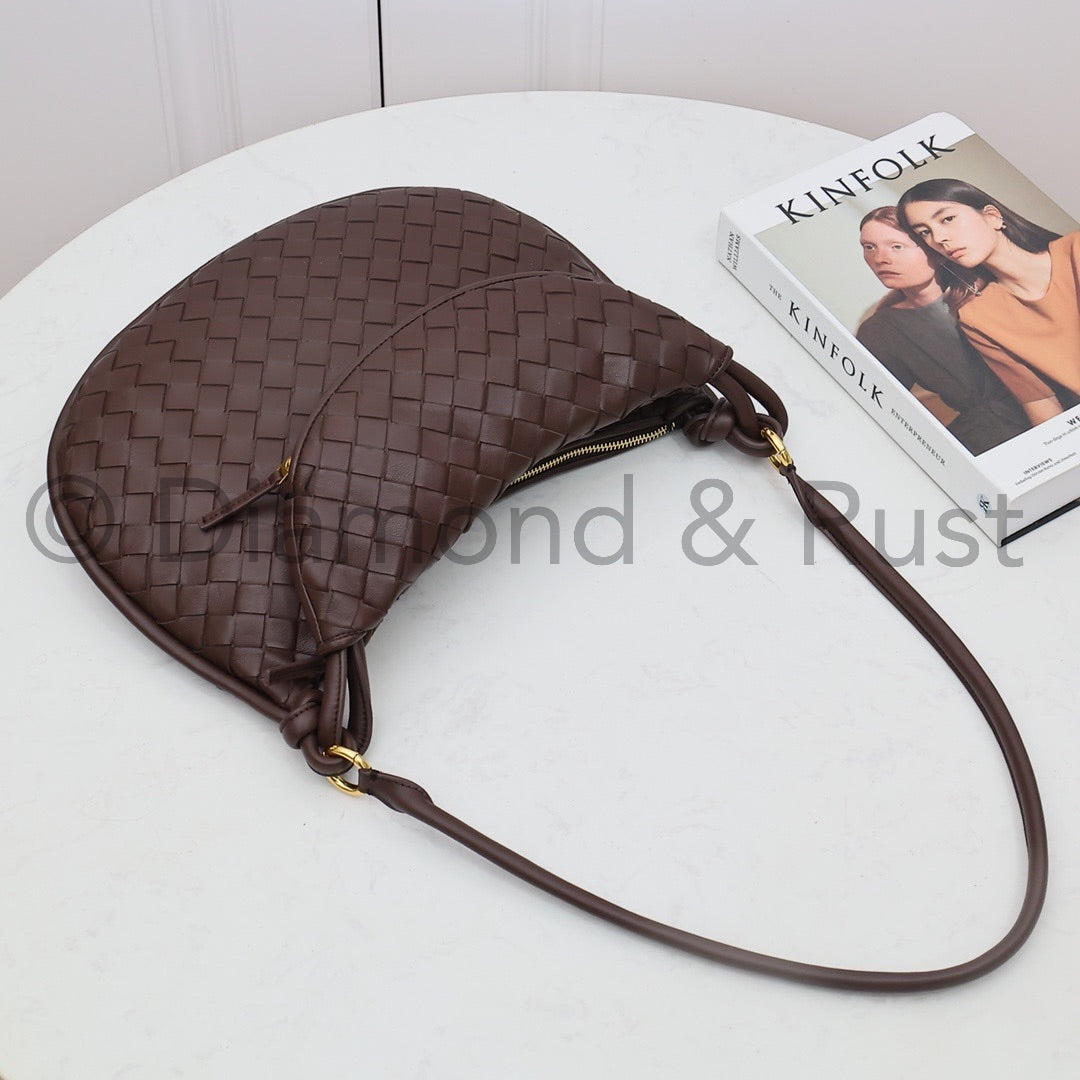 Small Gemelli Shoulder Bag # 9036 Chocolate