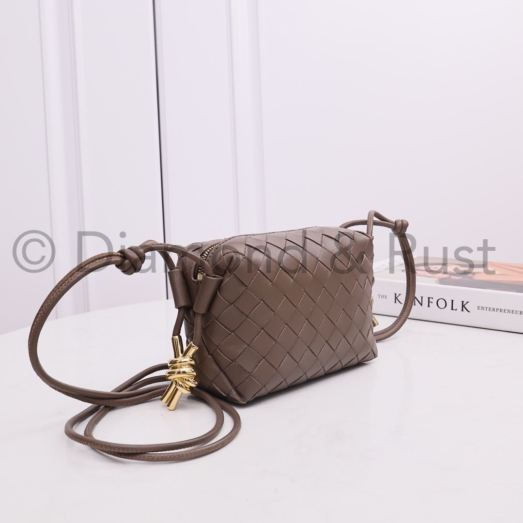 Mini Gold Knot Camera Bag #2263 Light Brown