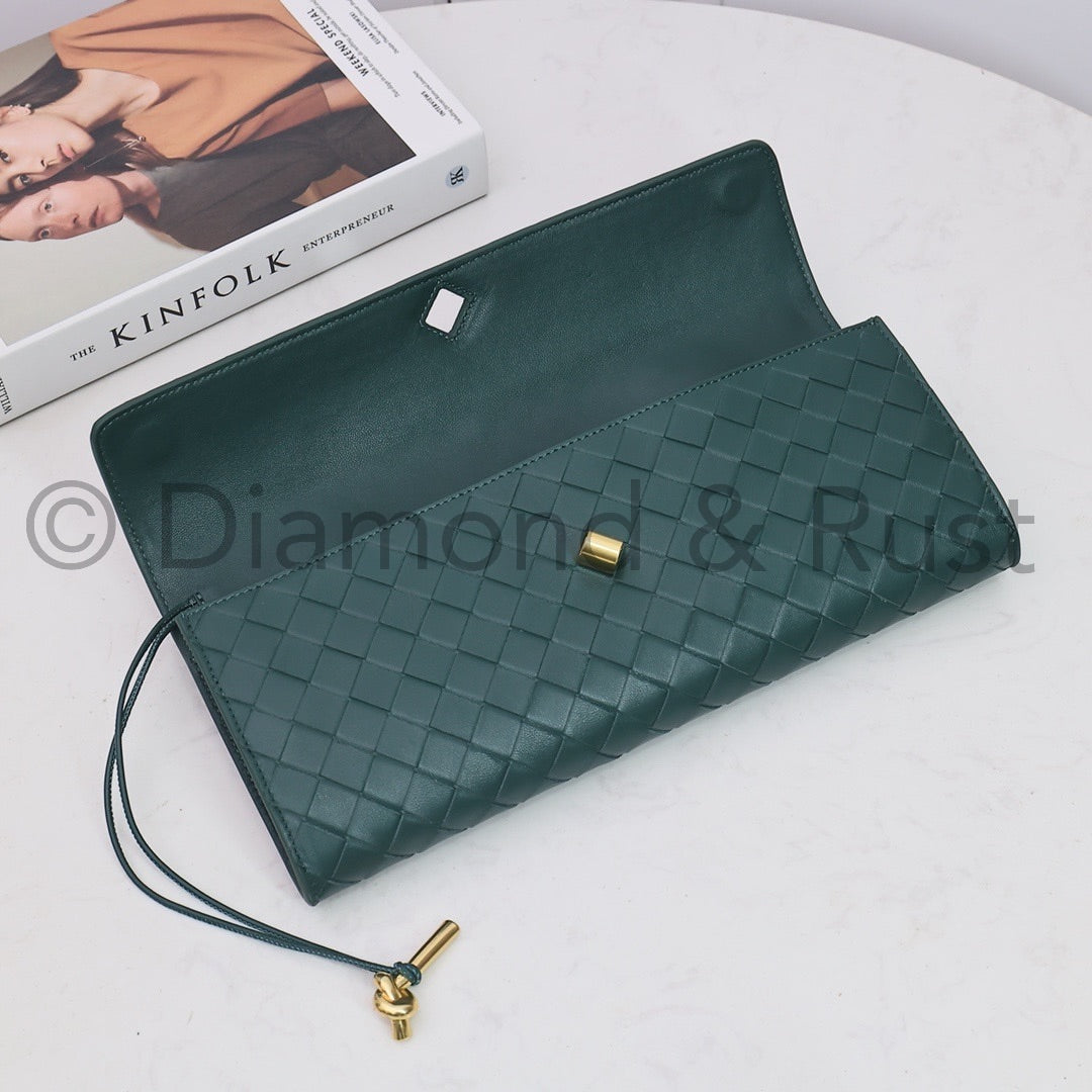 Long Clutch Andiamo Bag #2274 Emerald Green