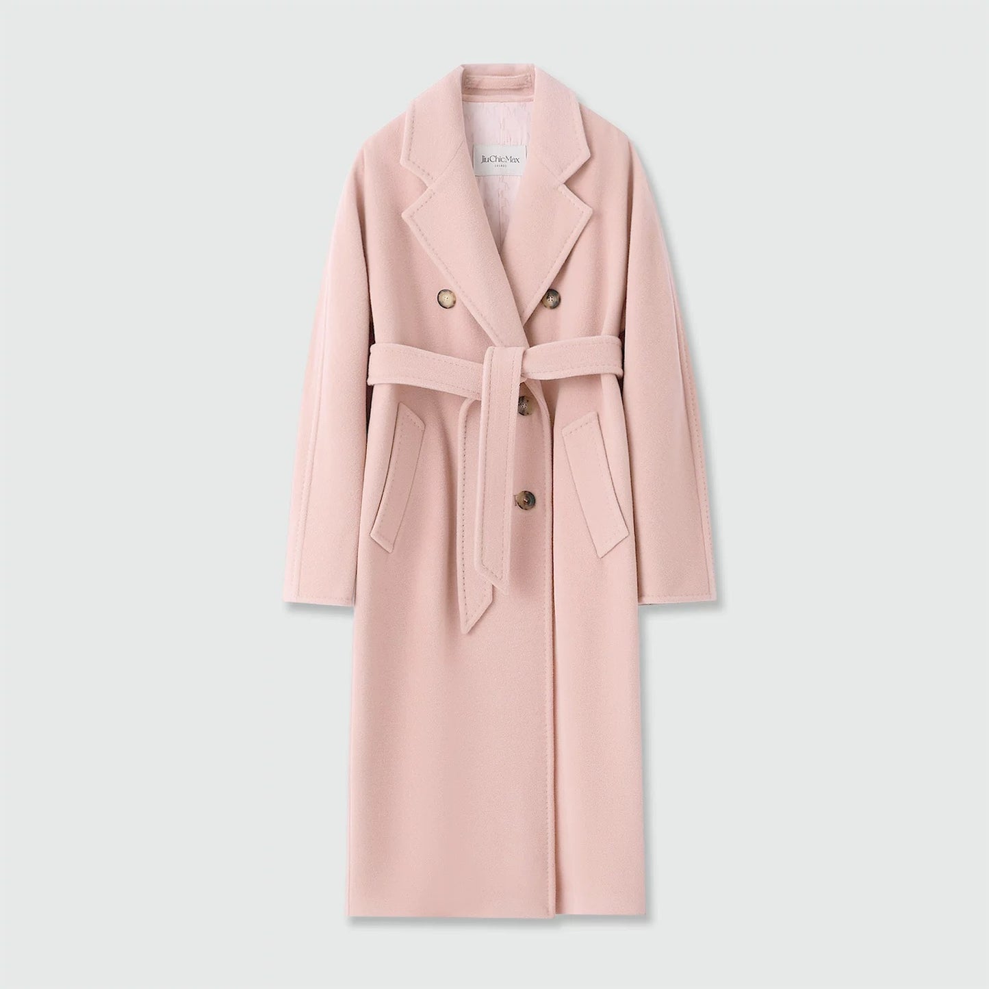 Suri Wool Long Coat #101801 Pink