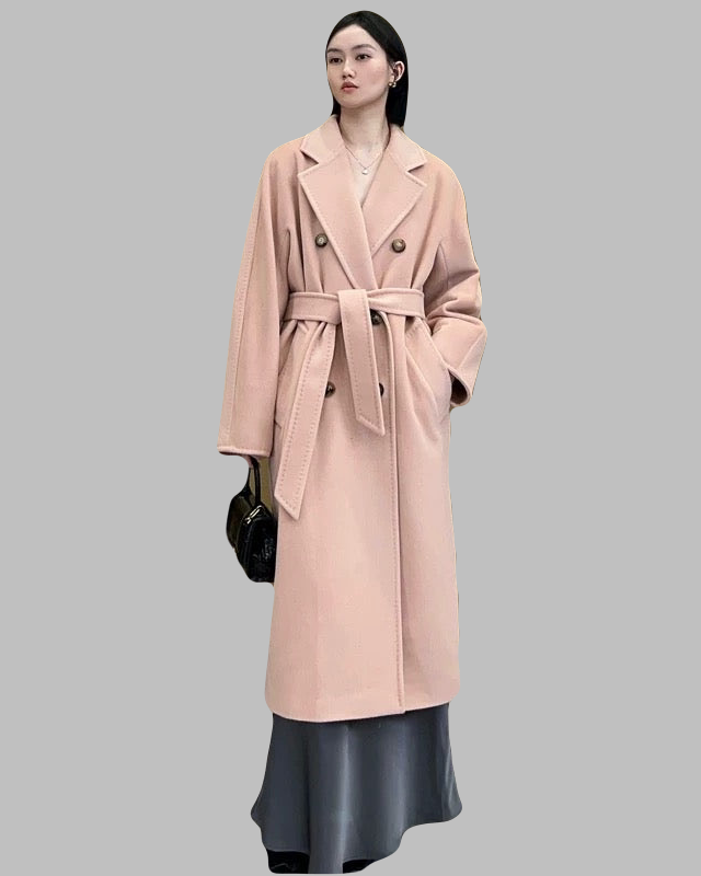 Suri Wool Long Coat #101801 Cherry Blossom