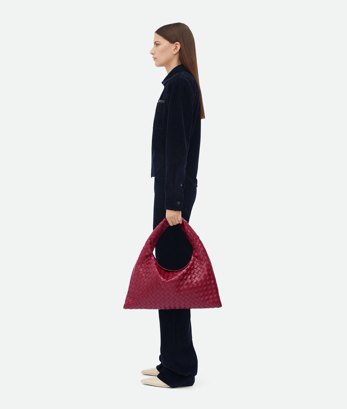 Small Hop Shoulder Bag #2269 Deep Red
