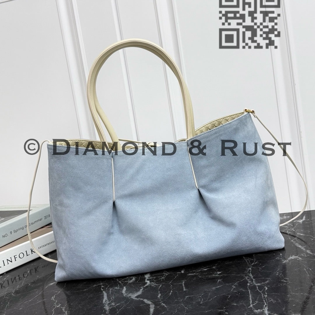 Large Pinacoteca Tote Bag #2281-1 Sea Salt/ Blue