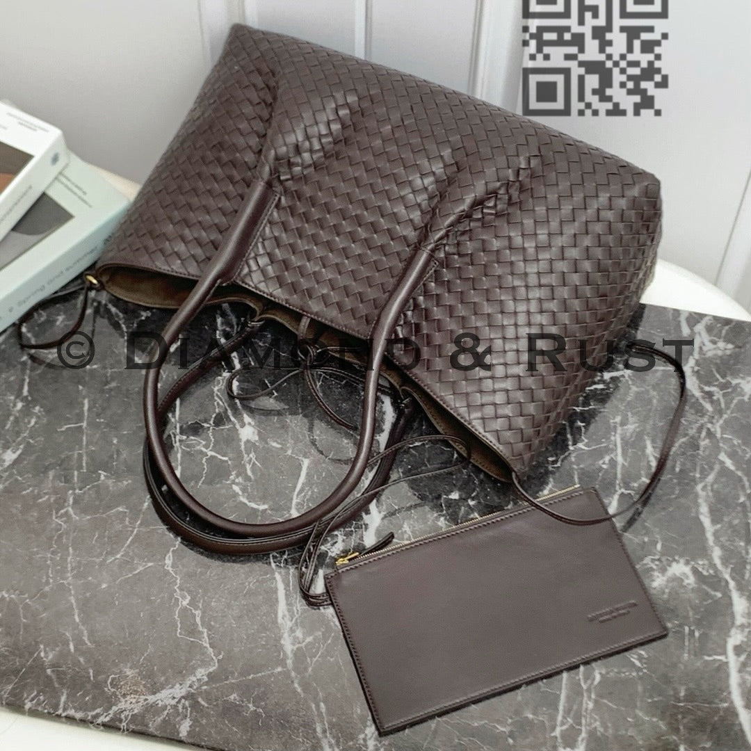 Large Pinacoteca Tote Bag #2281-1 Chocolate/ Fondant