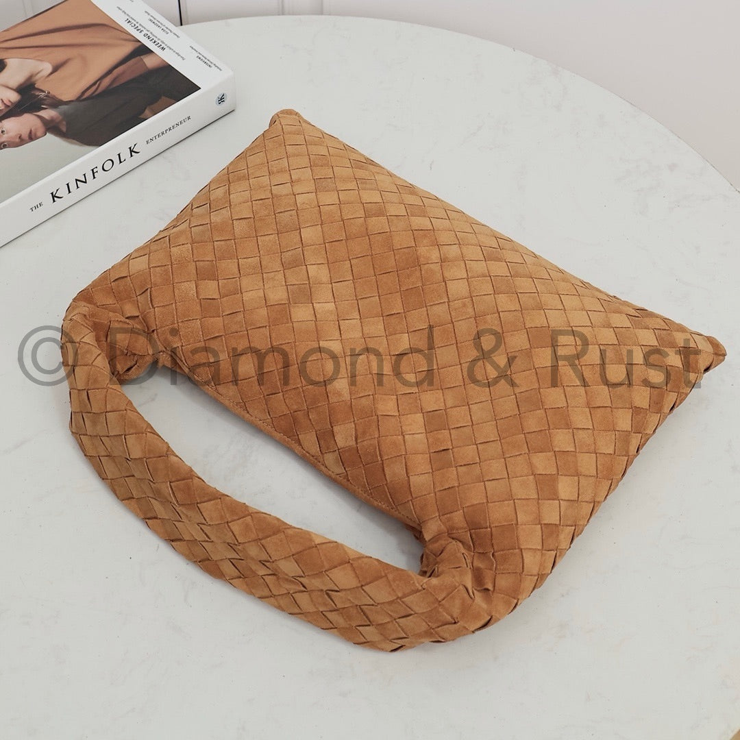 Small Hop Shoulder Bag #2269 Caramel Suede