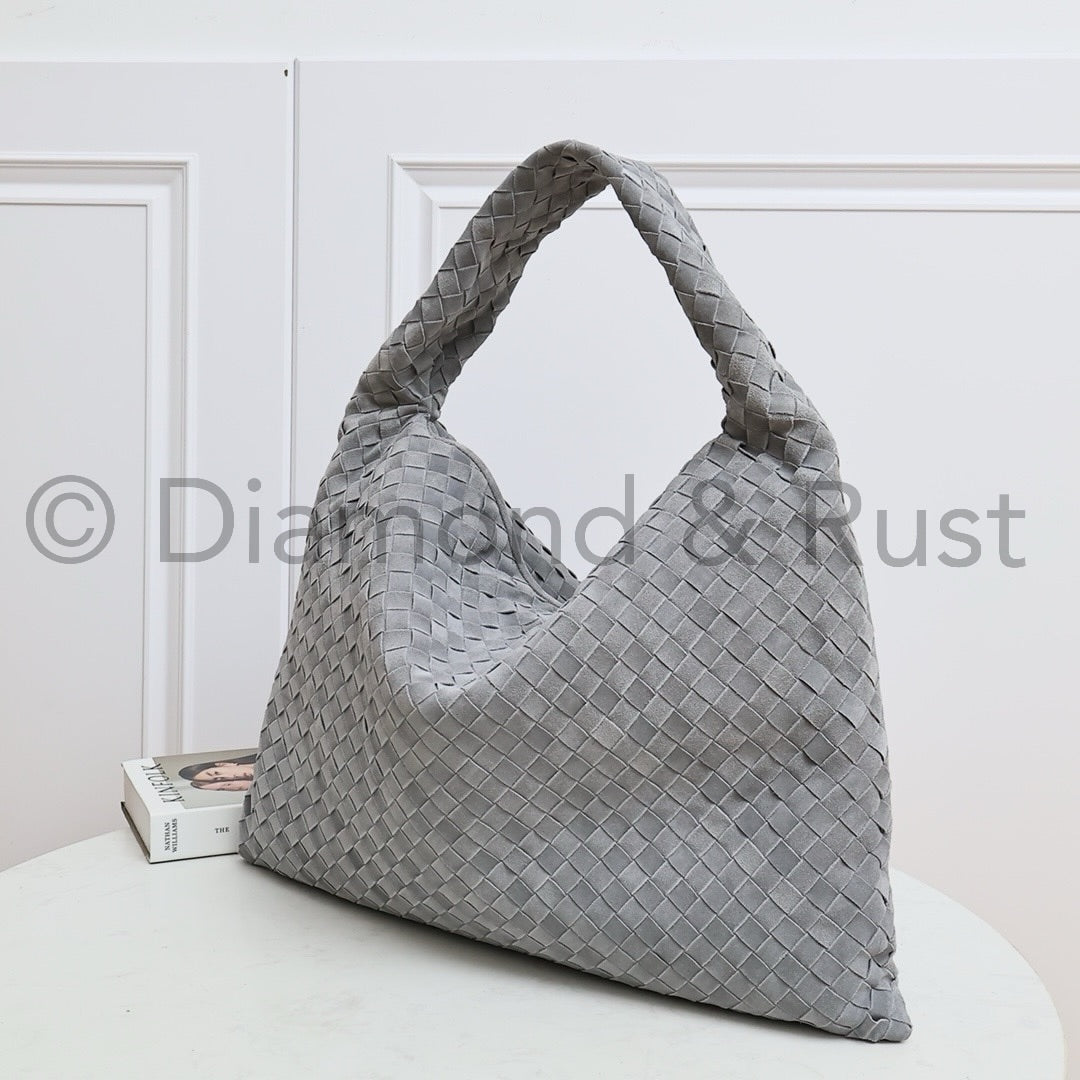 Large Hop Shoulder Bag #2269-1 Suede Gray