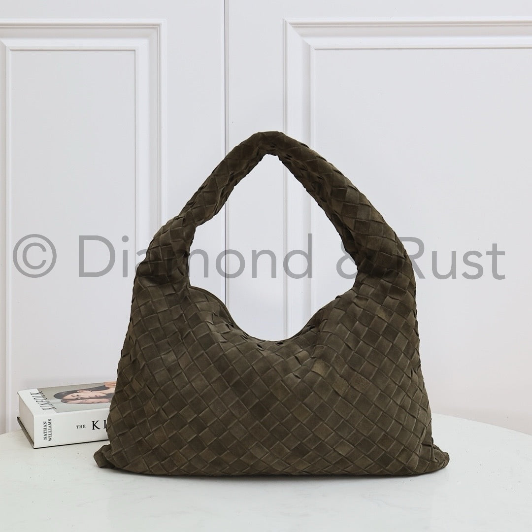 Small Hop Shoulder Bag #2269 Olive Suede