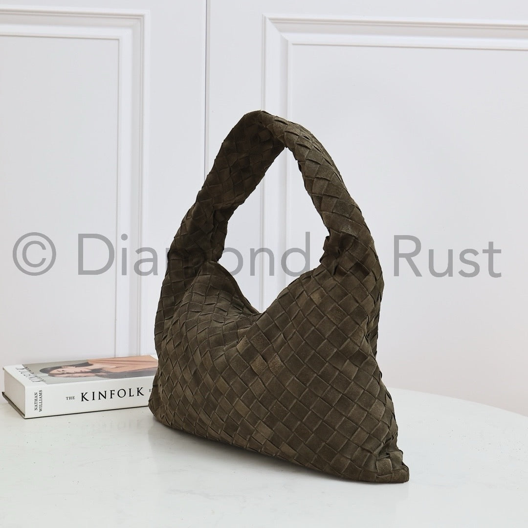 Small Hop Shoulder Bag #2269 Olive Suede