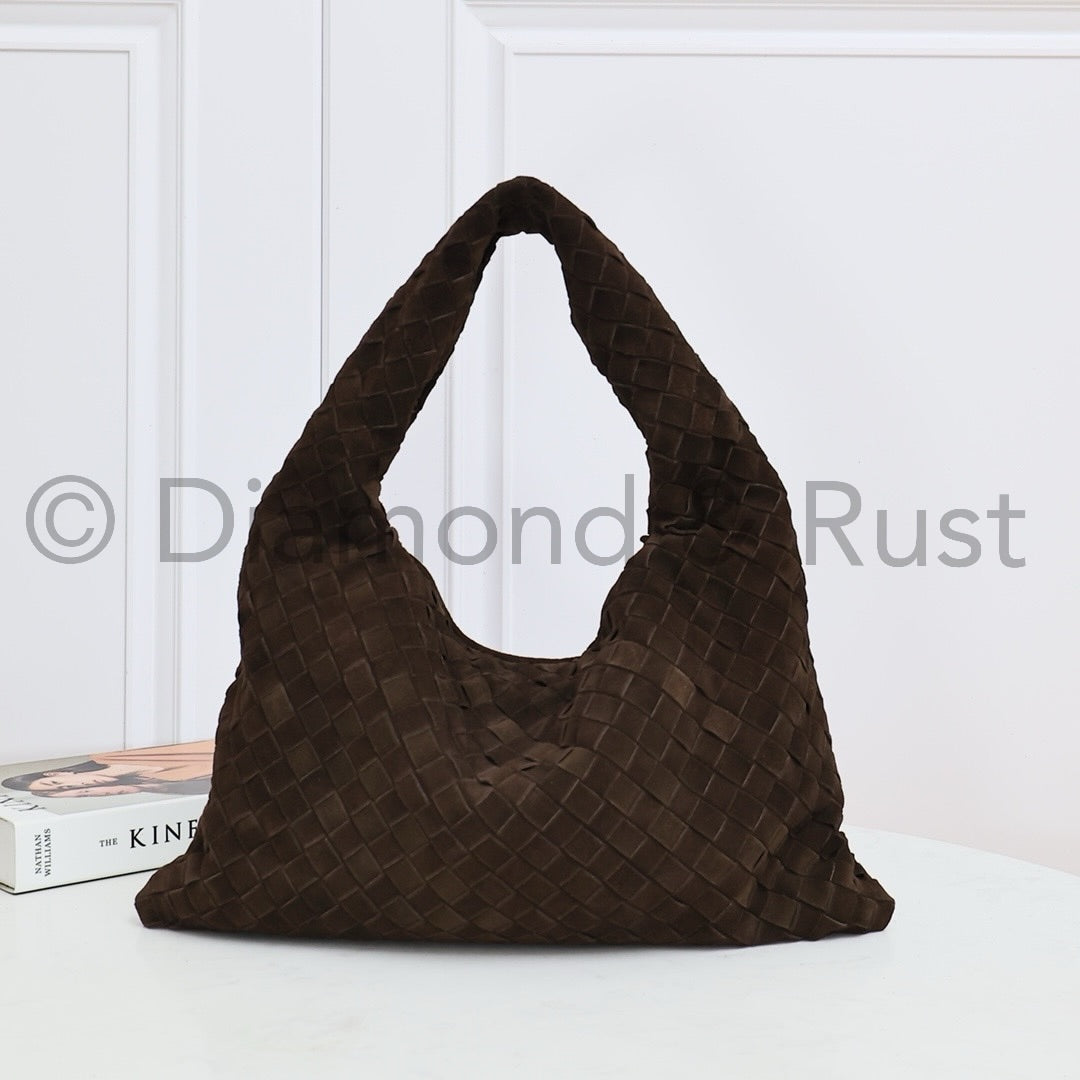 Small Hop Shoulder Bag #2269 Chocolate Suede