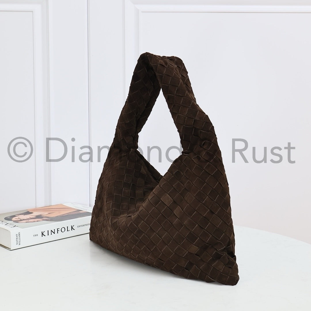 Small Hop Shoulder Bag #2269 Chocolate Suede