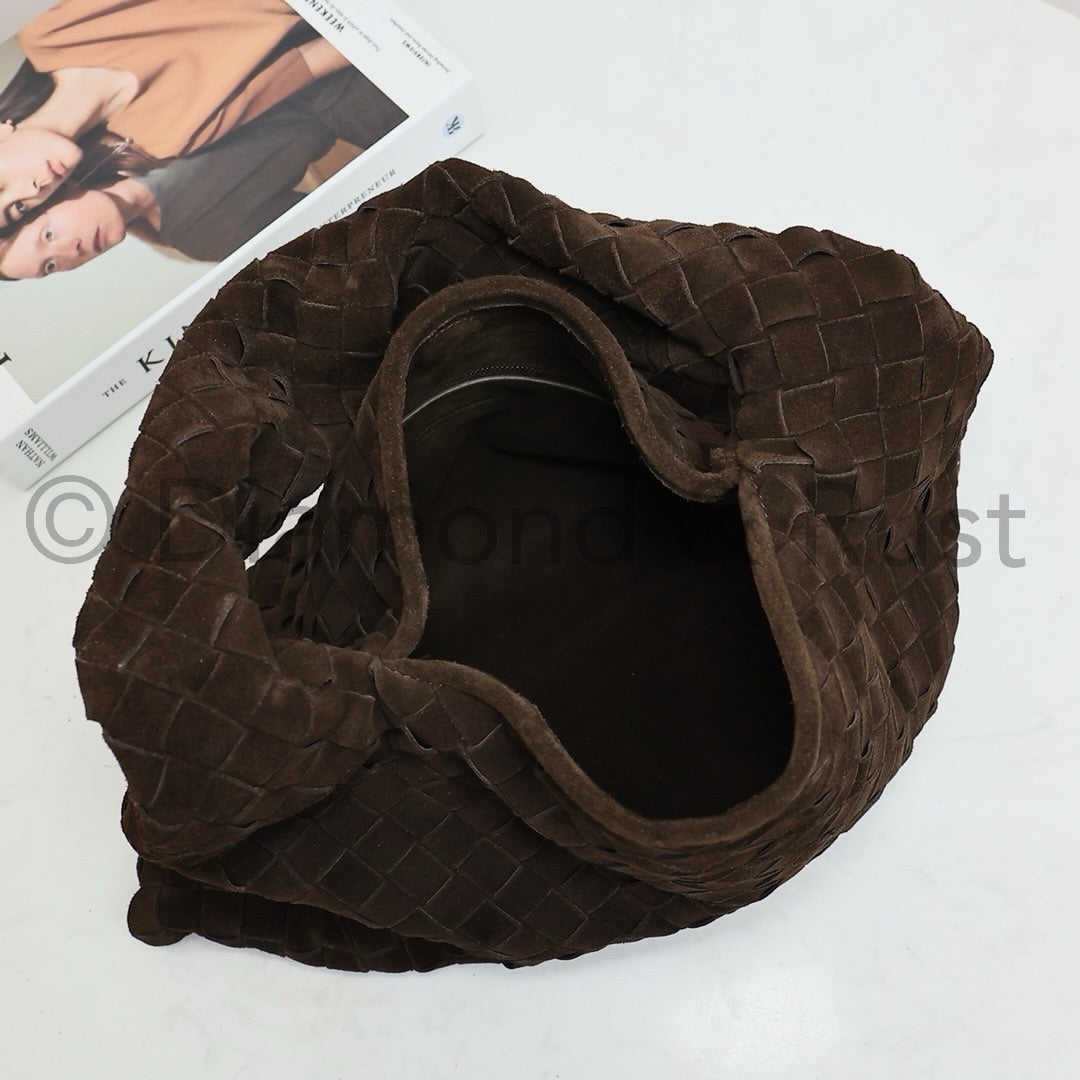 Small Hop Shoulder Bag #2269 Chocolate Suede