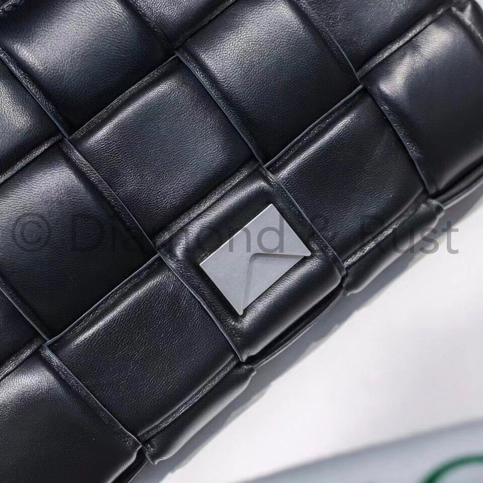 Padded Cassette Bag #6630A Black Silver Buckle