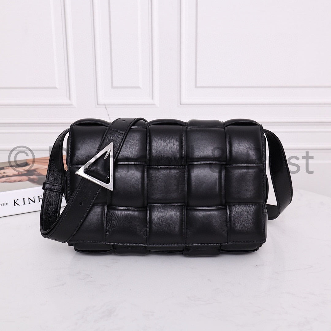 Padded Cassette Bag #6630A Black Silver Buckle