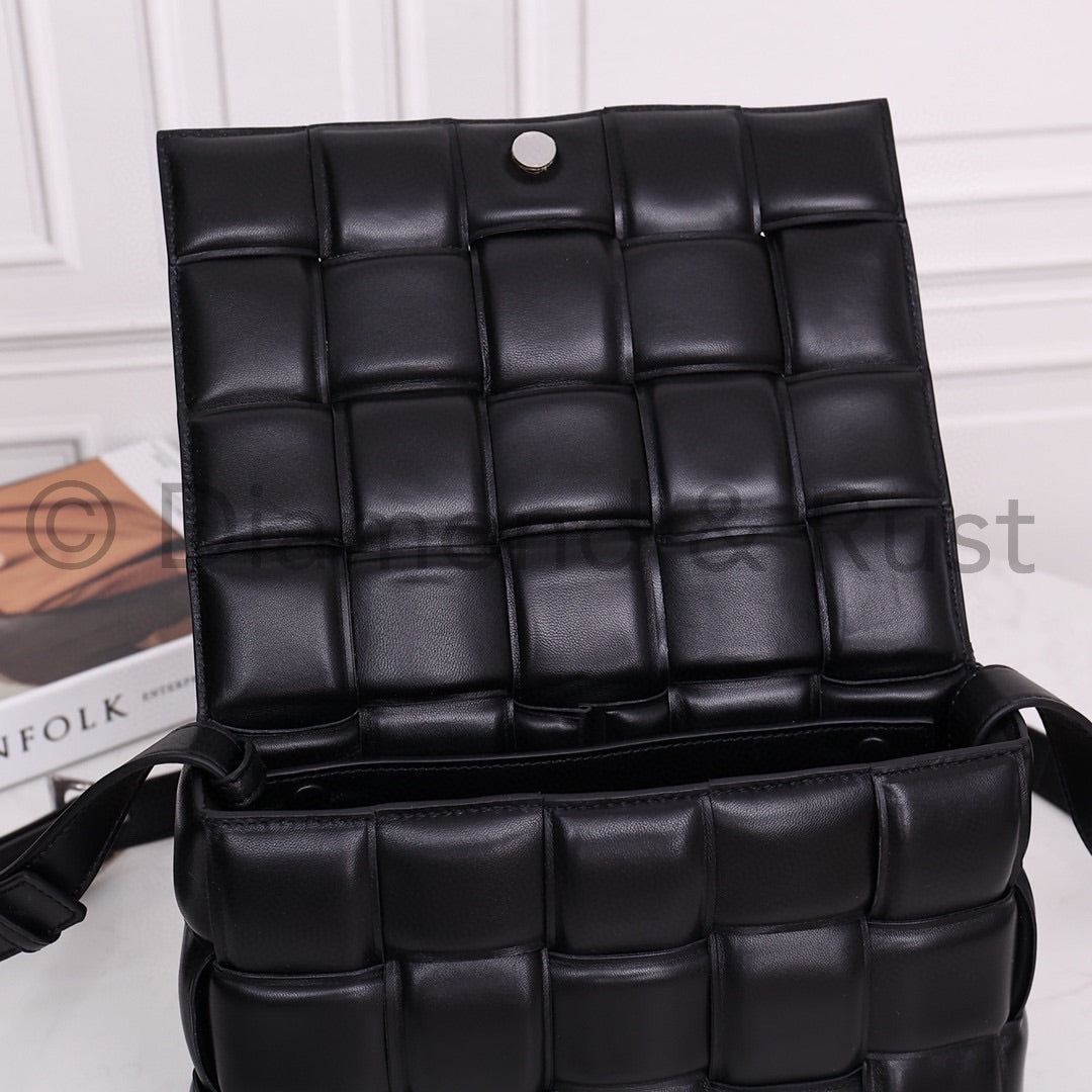 Padded Cassette Bag #6630A Black Silver Buckle