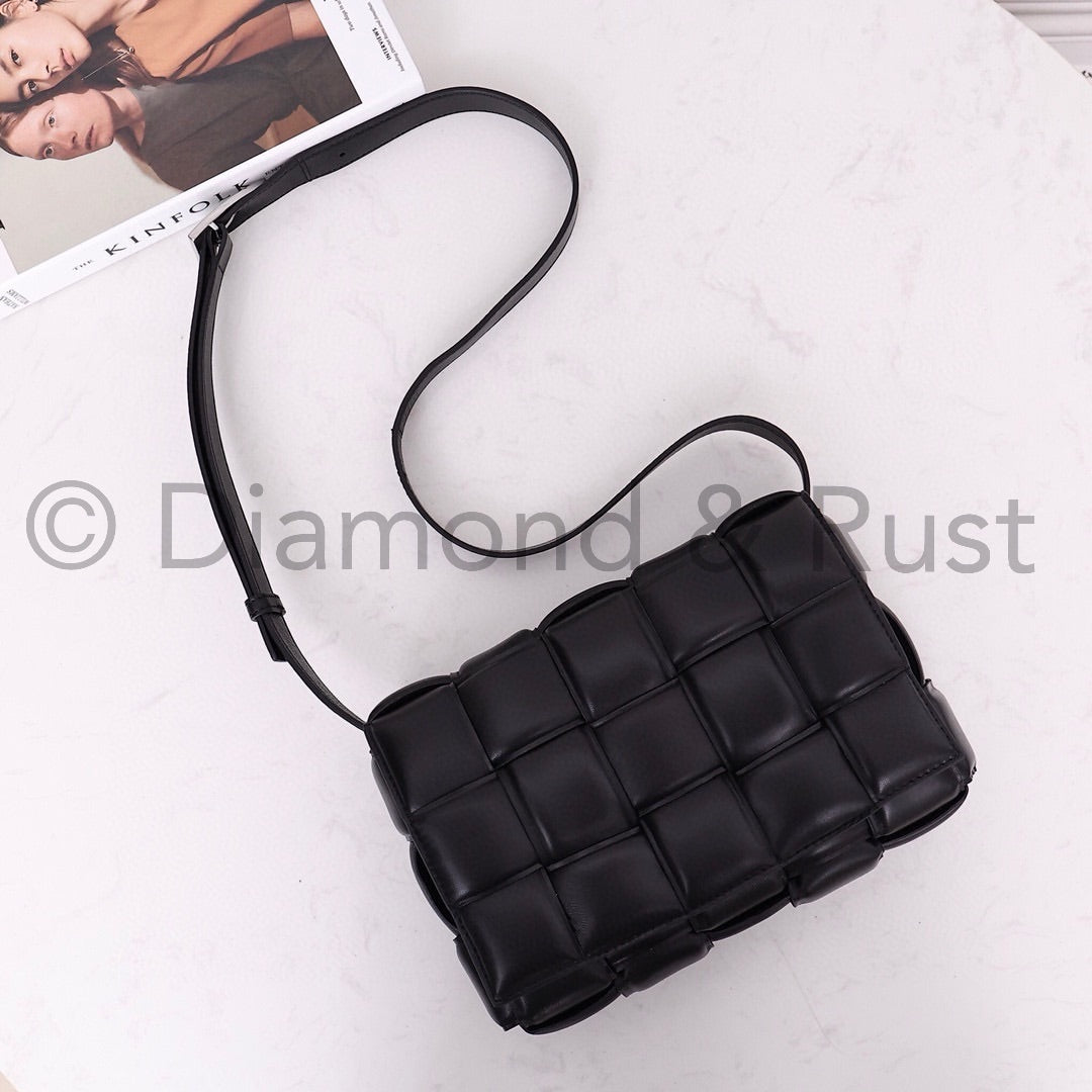 Padded Cassette Bag #6630A Black Silver Buckle